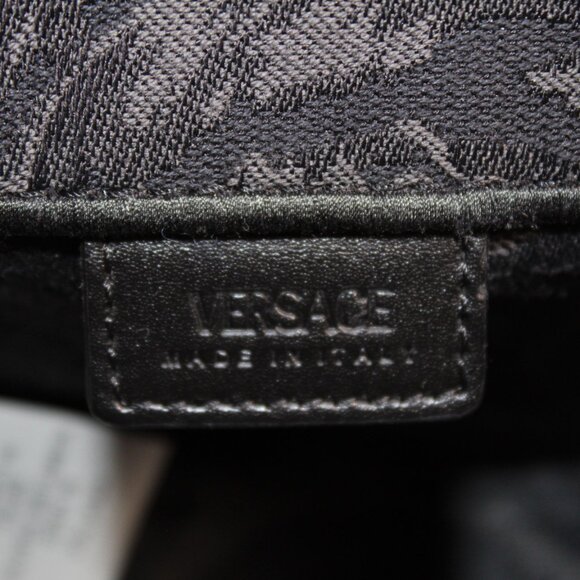 Versace Jacquard Barocco Athena Tote Black Top Handle Shoulder Bag Crossbody - Picture 8 of 10